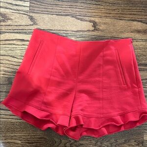 1. State High Waist Red Women's Shorts